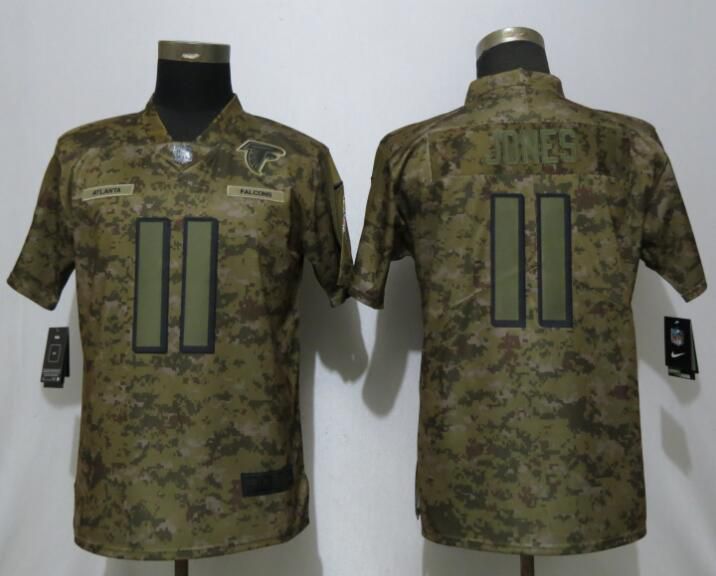 Women Atlanta Falcons #11 Jones Nike Camo Salute to Service Limited NFL Jersey->women nfl jersey->Women Jersey